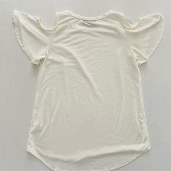 Apt 9 | @ Cold Shoulder High Low Laser Cut Top S - Picture 2 of 7